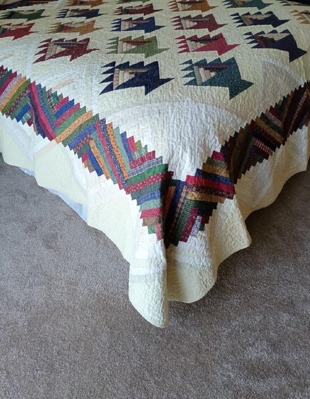 Designer Multi-Color Queen Quilt - Picture 4 of 5
